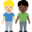 men holding hands, medium-light skin tone, dark skin tone